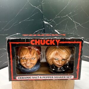 Silver Buffalo Seed of Chucky Tiffany Ceramic Salt Pepper Shaker Set SMGCK1710K